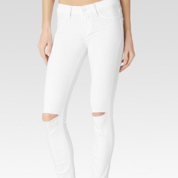 PAIGE Denim - Paige Verdugo Ankle Optic White Skinny Jeans - 29